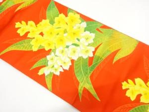 本場筑前博多　草花模様織り出し　名古屋帯